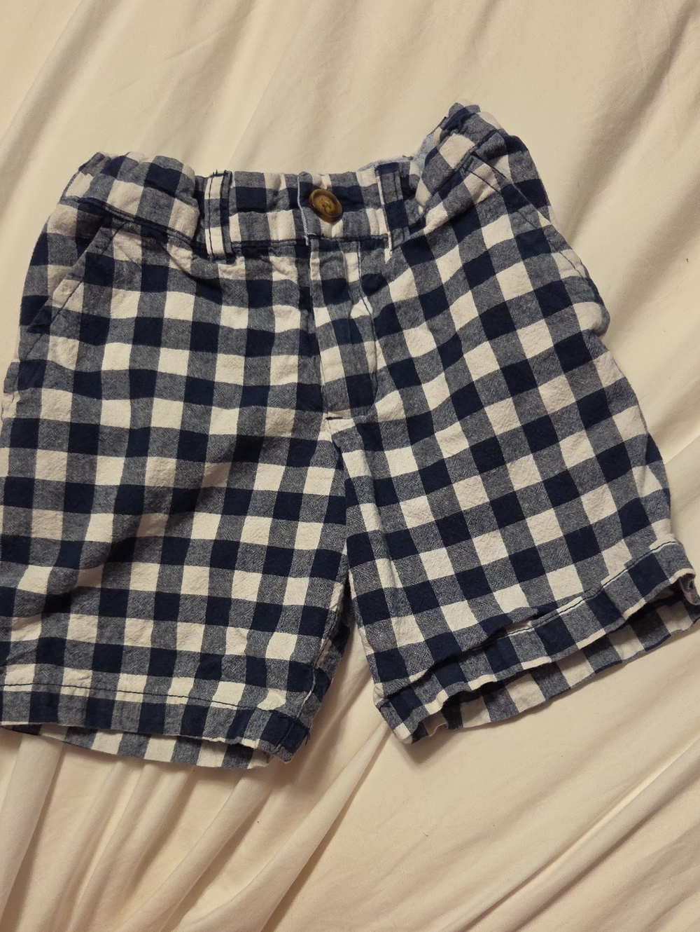 Carter's Navy and White Gingham Shorts